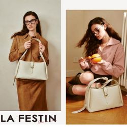 LA FESTIN French Leather Shoulder Bag. 