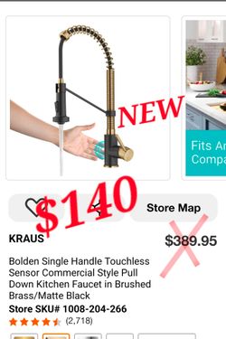 NEW Kraus Touchless Kitchen Faucet — $140