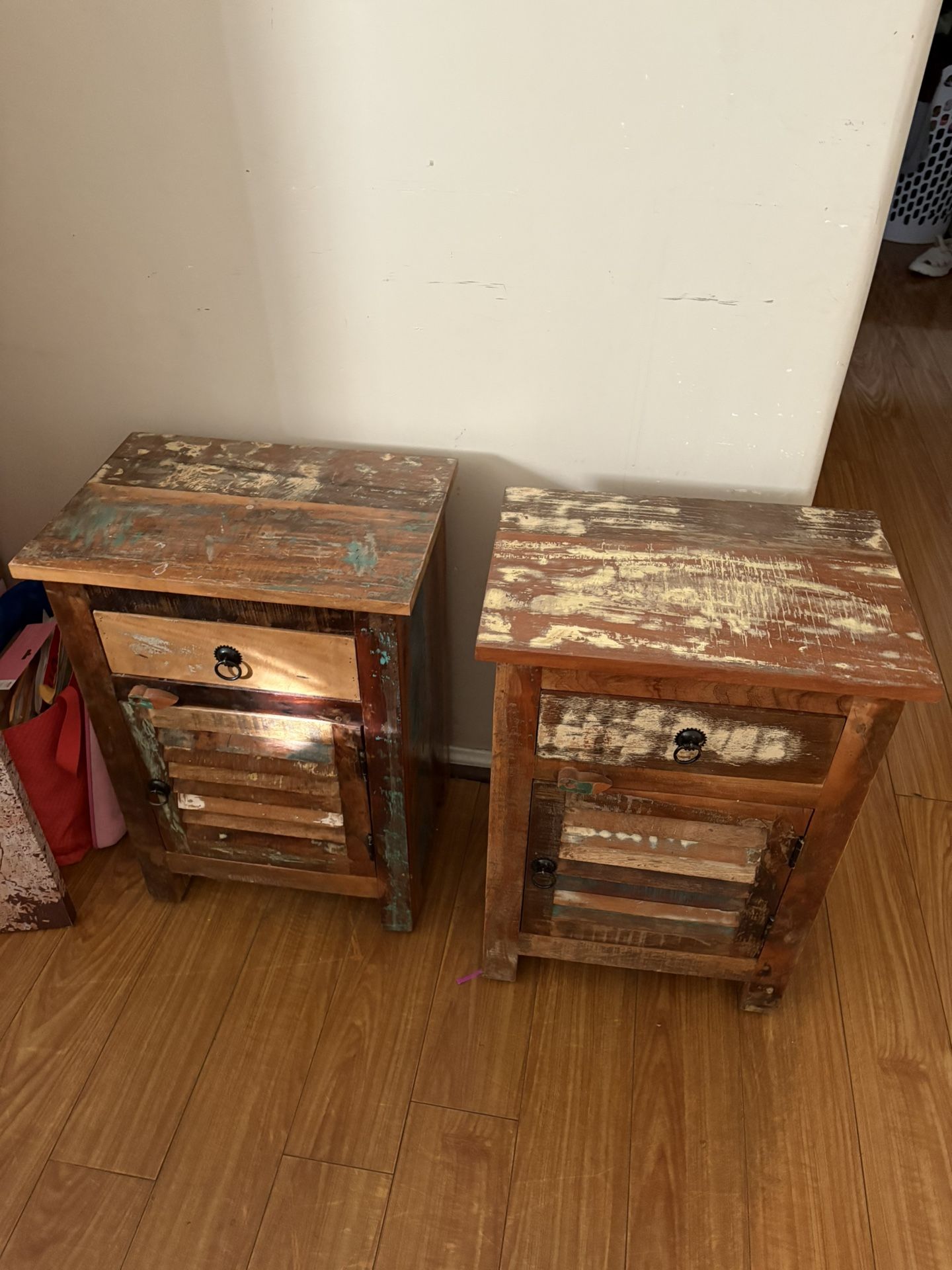 End Tables All Wood With Matching  Shelf Avail