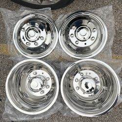 16 inch Full Kits hubcaps Fitting for 1(contact info removed) Ford E350/E450 RV Motorhome Van 8Lugs