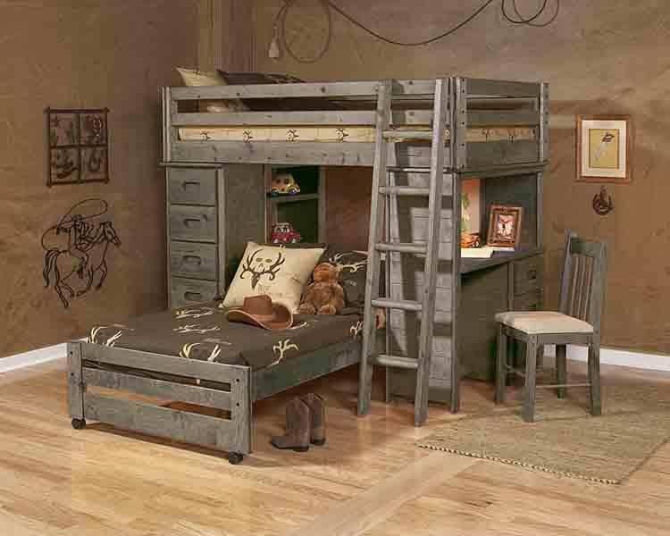 Study loft bed with desk and chest. Color choice for Sale in Tucson, AZ