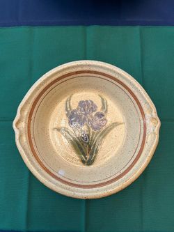 Iris Pottery Bowl Dish