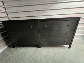 Black Dresser 6 Drawer