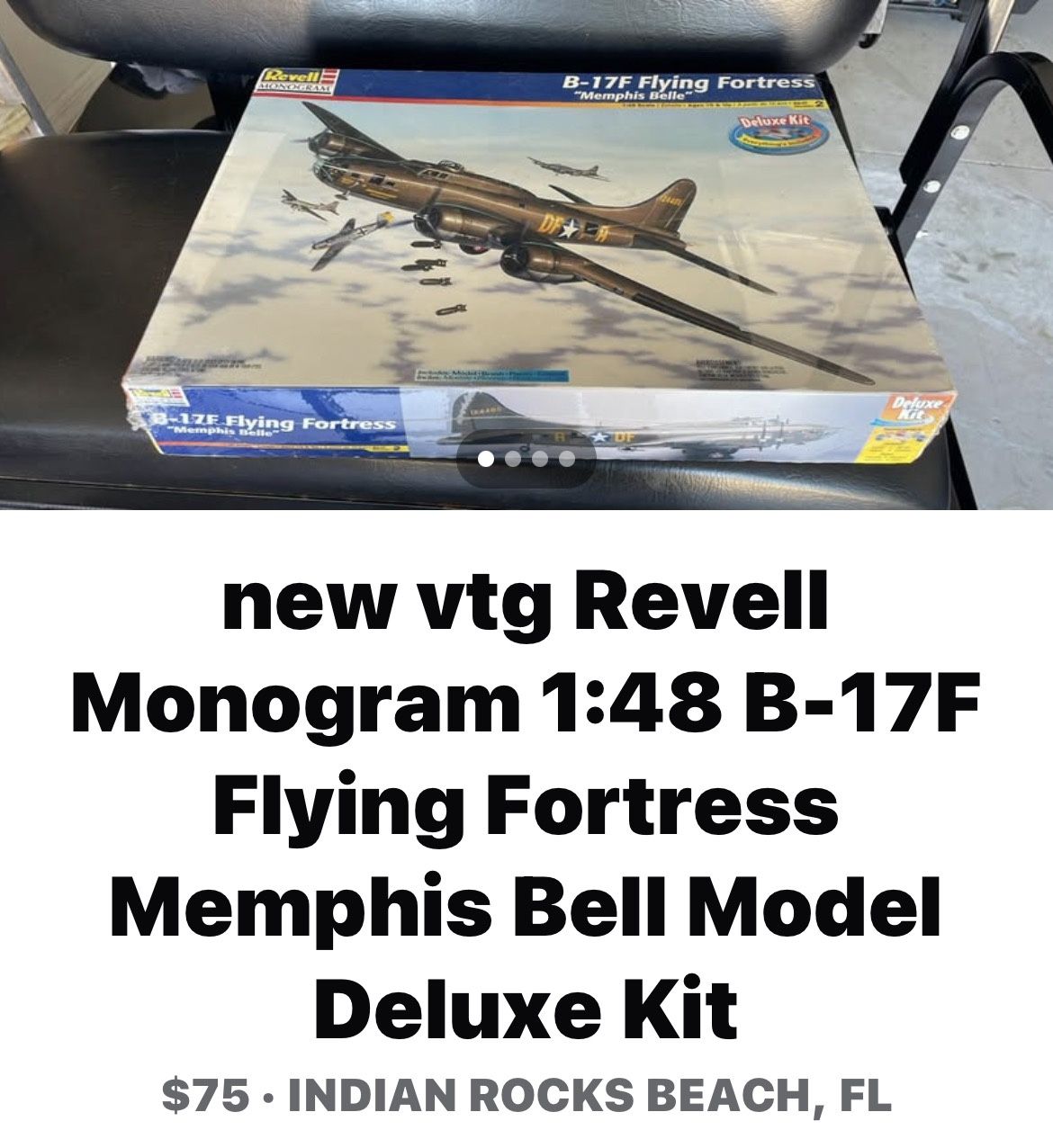 new vtg Revell Monogram 1:48 B-17F Flying Fortress Memphis Bell Model Deluxe Kit