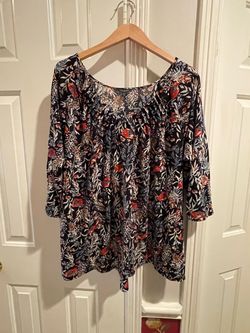 Lucky Brand Floral Print Tunic Top