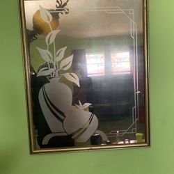 Antique Frosted Mirror