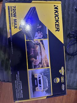 Kicker 4 channel amp w jbl speakers