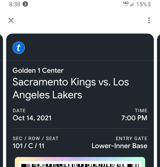 2 NBA Tickets For Tomorrow Game