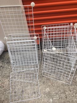 Wire, shelf cubicle. It will make 5 cubicles