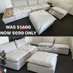NEW LIGHT GRAY MODULAR COUCH