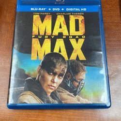 Mad Max Fury Road Blu Ray Dvd