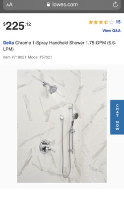 Delta Chrome 1-Spray Handheld Shower 1.75-GPM (6.6-LPM)