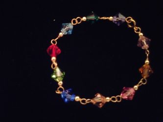 Austrian crystal gold plated bracelet nice!