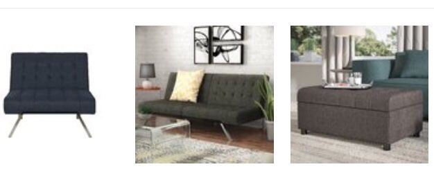 Futon Lounge...Grayish Blue