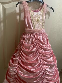 Girls Pink Princess Ball Gown Costume Dress