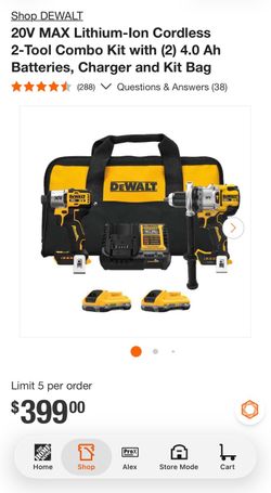DEWALT DCK2101QQ2 premium 20V MAX XR Brushless Cordless 2-Tool Combo Kit