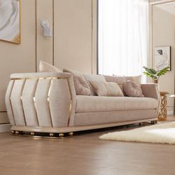 Aurora Palace Beige Loveseat / HD-L9003