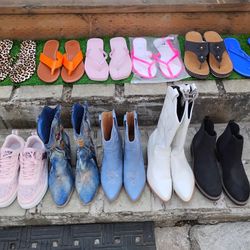 Lot of 11 New Women's Fashion Footwear Size 10