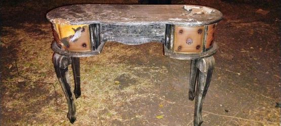 Entry table and solid kitchen hutch