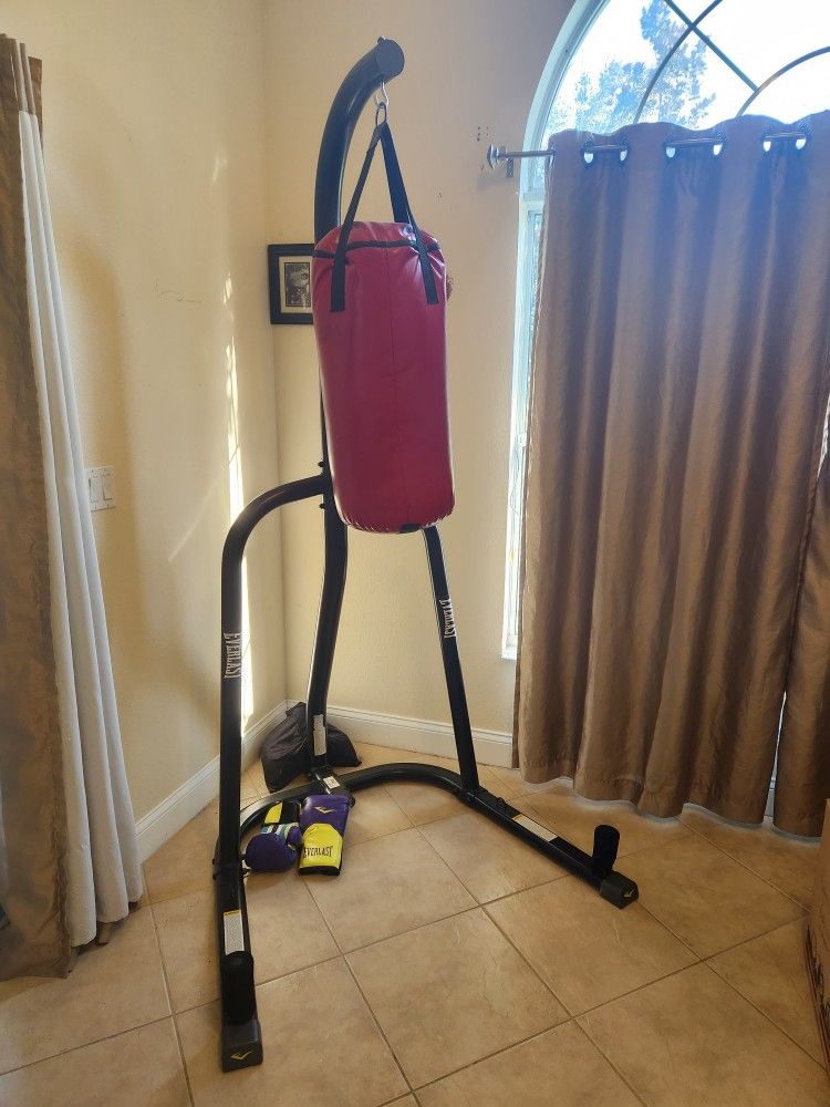 Punching Bag With Stand And Gloves