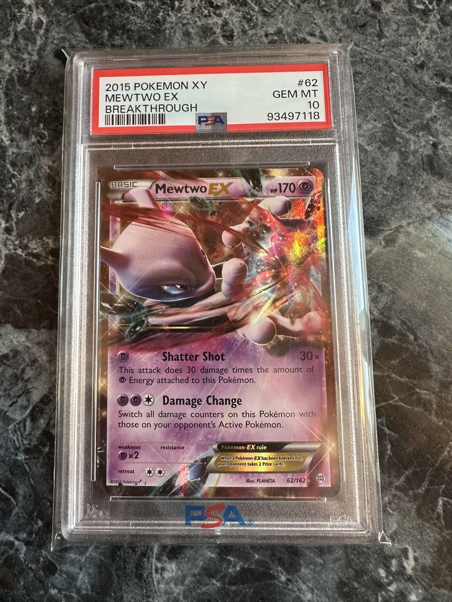 Mewtwo EX breakthrough PSA 10 