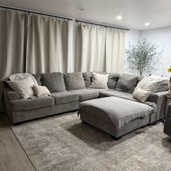 Sectional Couch / Ottoman With Storage