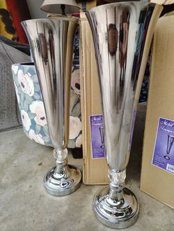 Metal Trumpet Vase