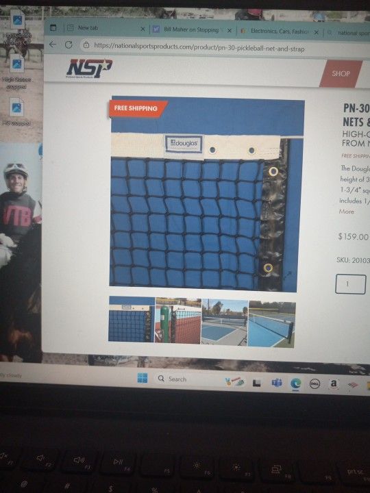 PN-30 Douglas Premier Pickleball Net & Center Strap