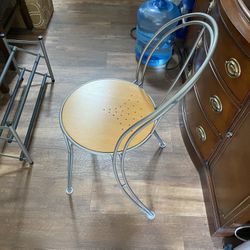 Metal Chair With Wood Seat