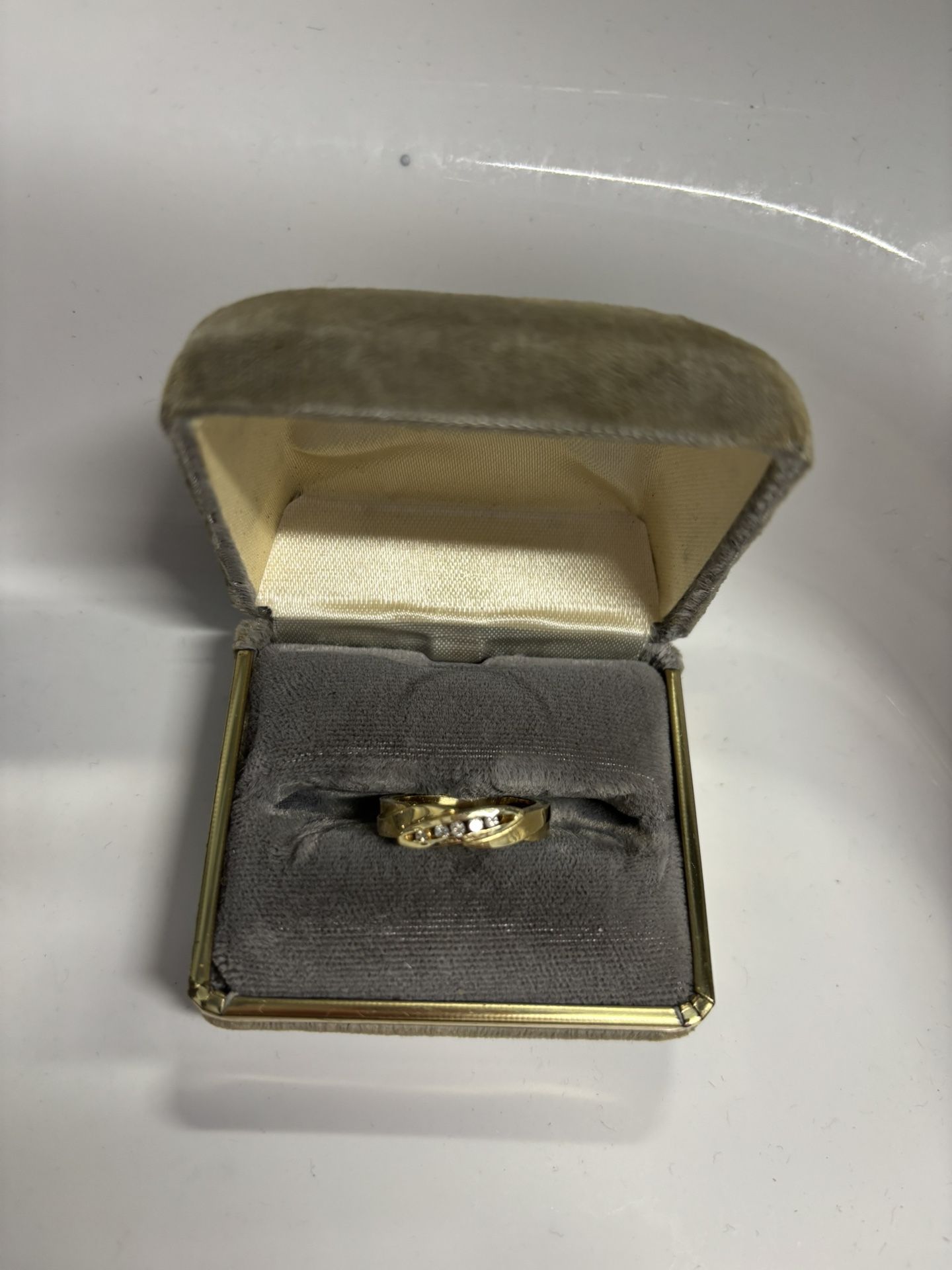 Women’s Gold Band With Diamonds