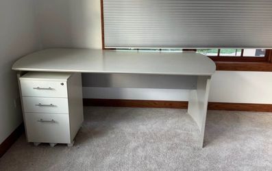 Office Desk 30×72 With Mobile Pedestal Sea Salt
