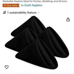 Black Cloth Napkins 