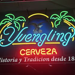 Neon light beer signs