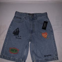 Primitive Skateboarding Sublime Boardwalk Denim Shorts Size: 28
