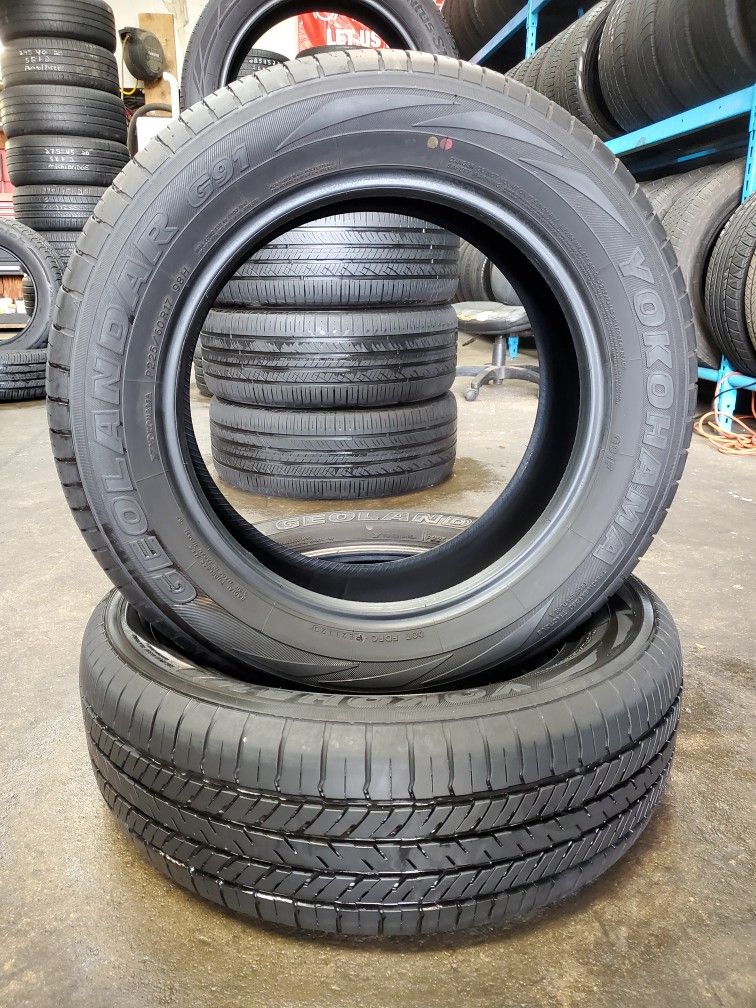 🔥 (2) 225 60 17 Yokohama All Season Tires 