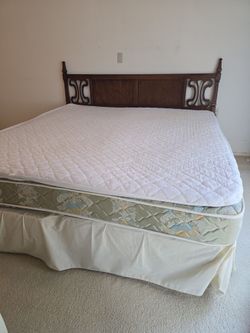80s king size bed frame and headboard
