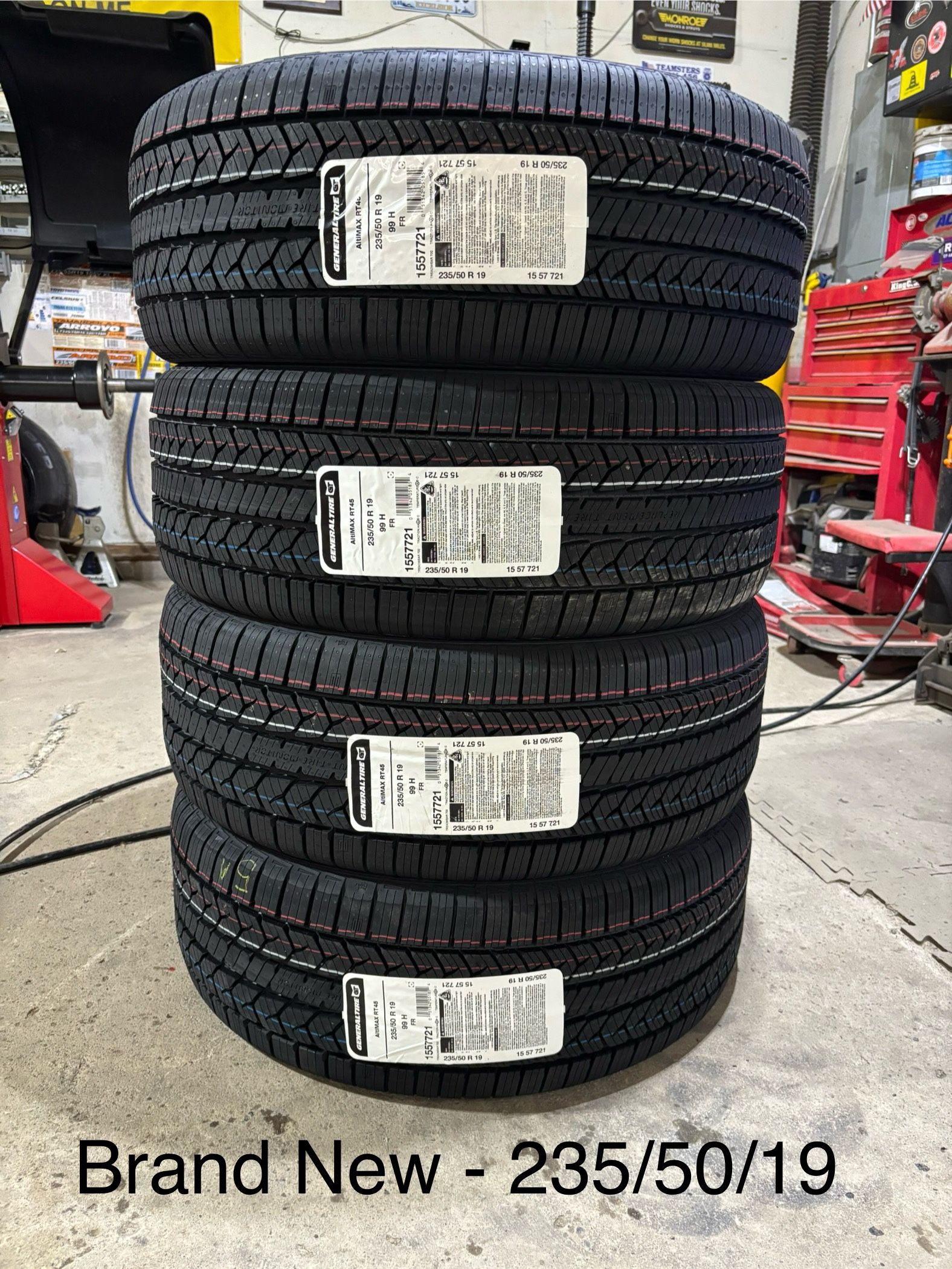 (4) - 235/50/19 General Altimax RT45 Tires