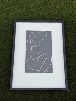 Minimalist Female Figure Line Art Print