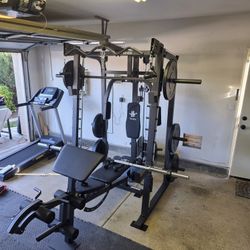 Smith Machine 2001 | Multi-Use Adj Bench | Gym Equipment | Fitness | Squat Rack | Excercise |🔴WEIGHTS AND BARBELL SOLD SEPARATELY 🔴 FREE DELIVERY 🚚