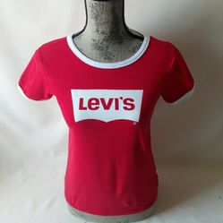 Levi's girls red short sleeve top size L