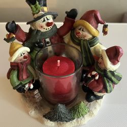 Snowman Votive Candle Holder