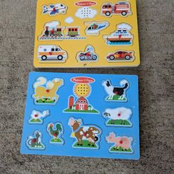 Melissa Doug Wooden Light Activated Sound Puzzle For Toddlers And Preschool Boys And Girls