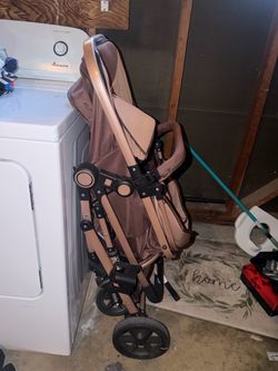 Pear Love 2 in 1 Brown Stroller