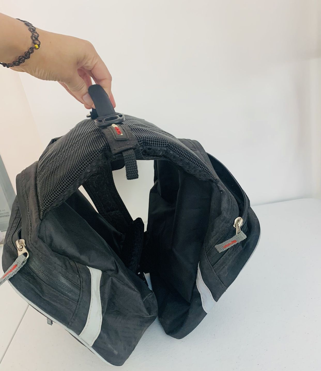 Easy EZY Dog Brand Black Hardness Backpack For Dogs Medium To Large Dog 🐕 For Service Dog Or For Hiking Dog Bag 