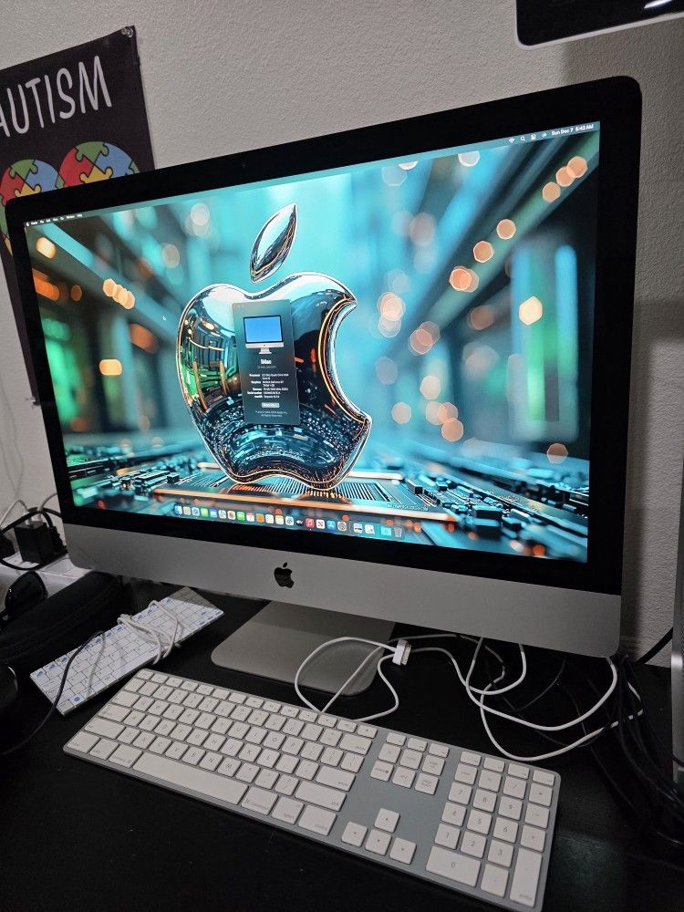 27 Inch Apple iMac MacOs Sequoia 15.7.2 16gb Ram 1tb