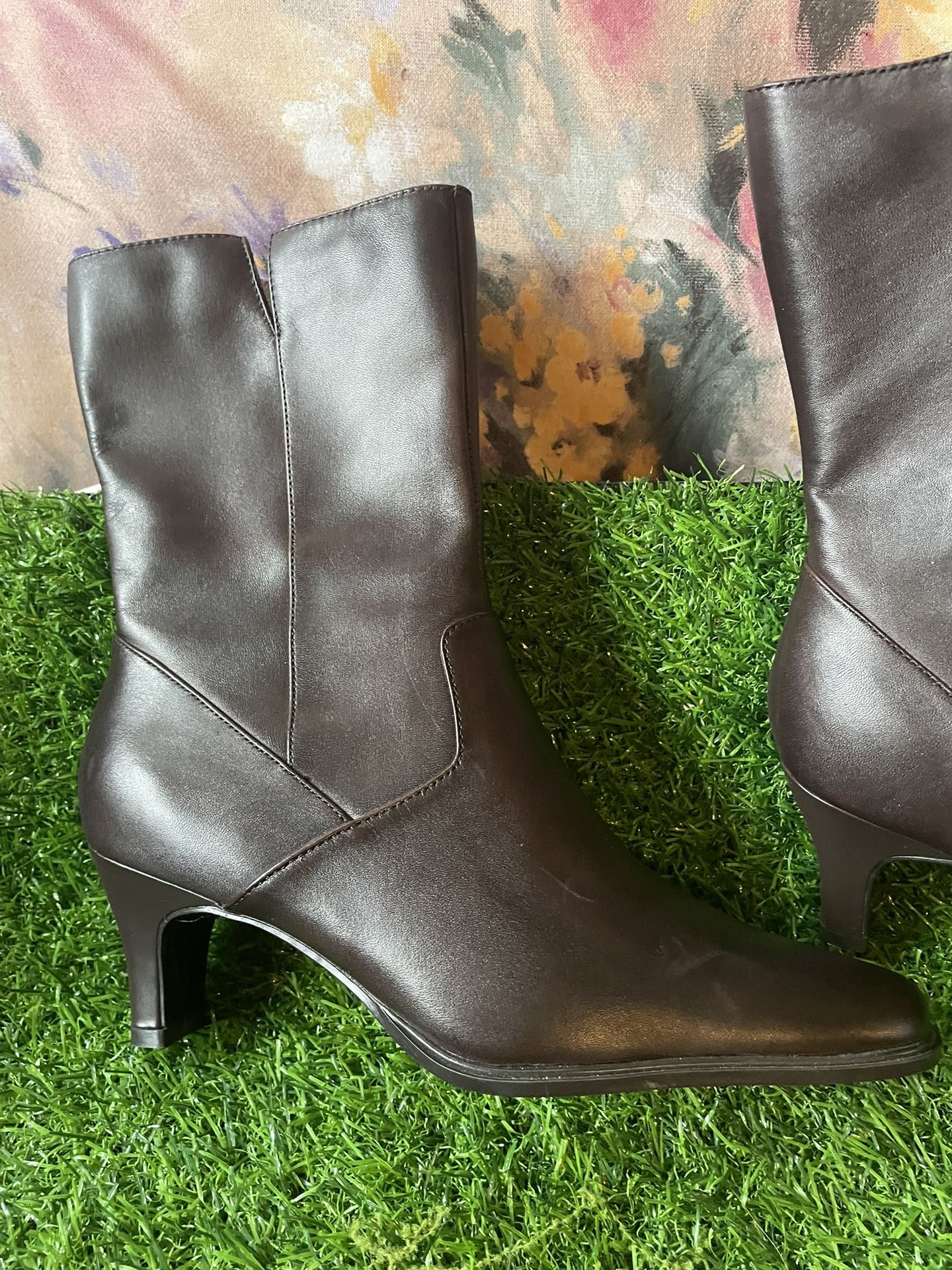 Boots Size 6 Brown , 1.5” Heel 