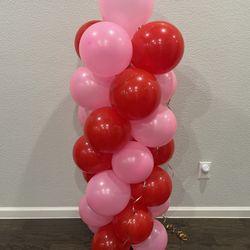 Valentines Day Balloon Column