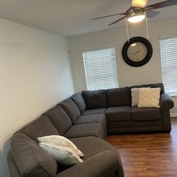 Four Piece Sectional plus 4 Decorative Pillows