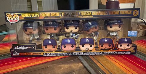 RARE Funko Pop! Vinyl: Los Angeles Dodgers 2025 MLB World Series Champions 5-Pack...