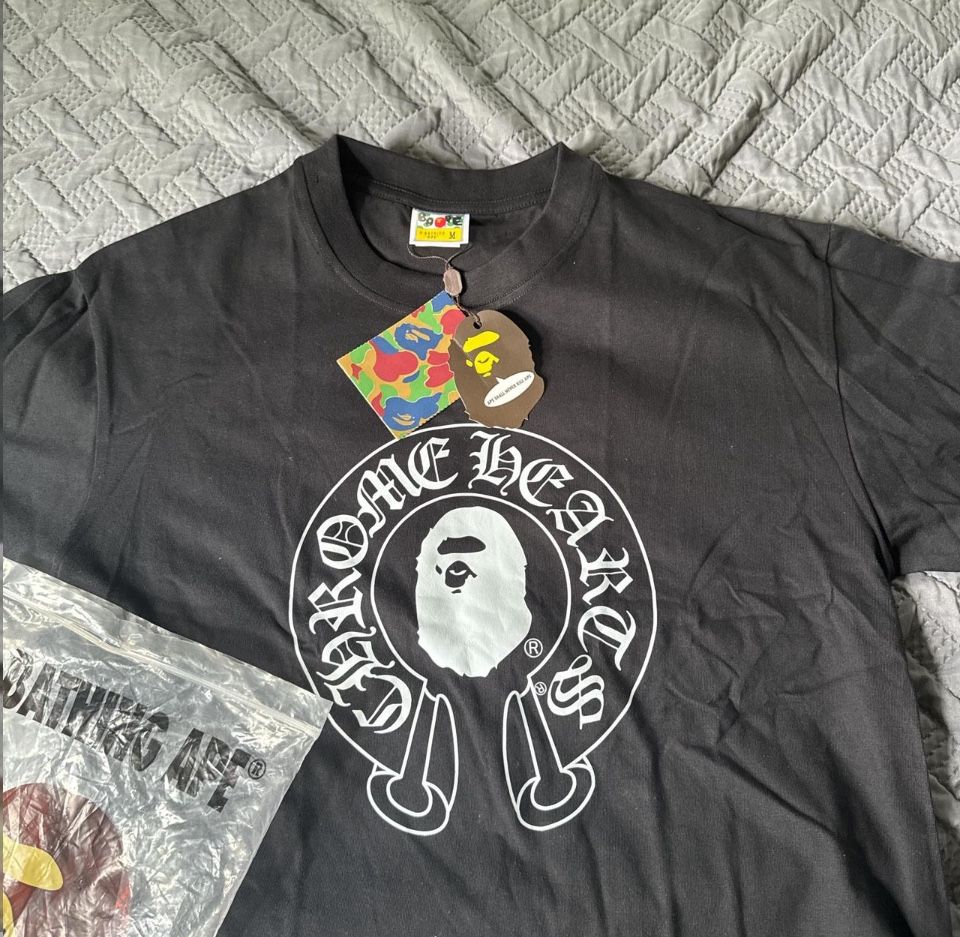 black bape tee